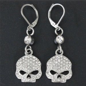 Silver Skull Earrings